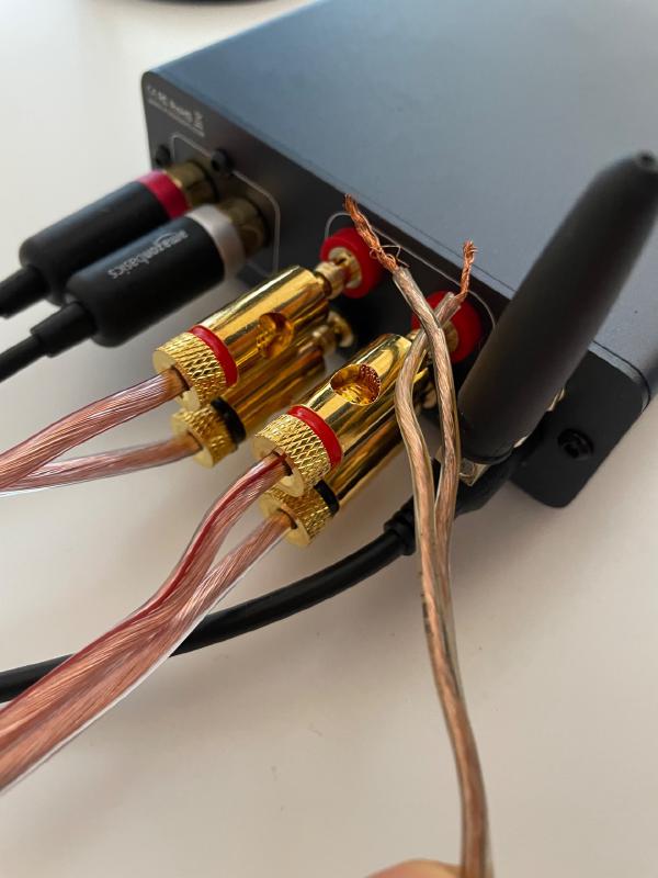 2.5mm² speaker cable with banana plugs