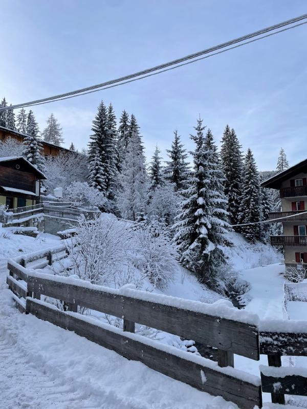 A road covered in snow at Lago di Carezza, Italy.
